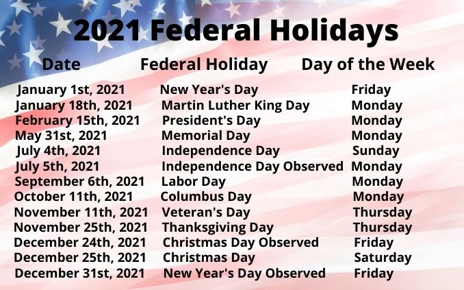HOLIDAYS